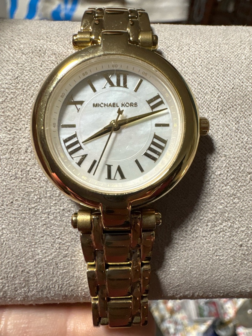 Michael Kors Gold Tone Round Roman Numeral Watch women’s